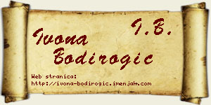 Ivona Bodirogić vizit kartica